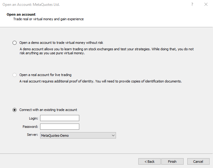 Trading on MT4 Login image
